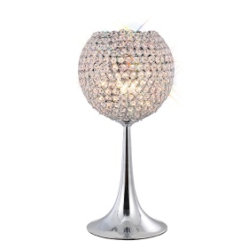 Ava Polished Chrome Crystal Table Lamps Diyas Contemporary Crystal Table Lamps